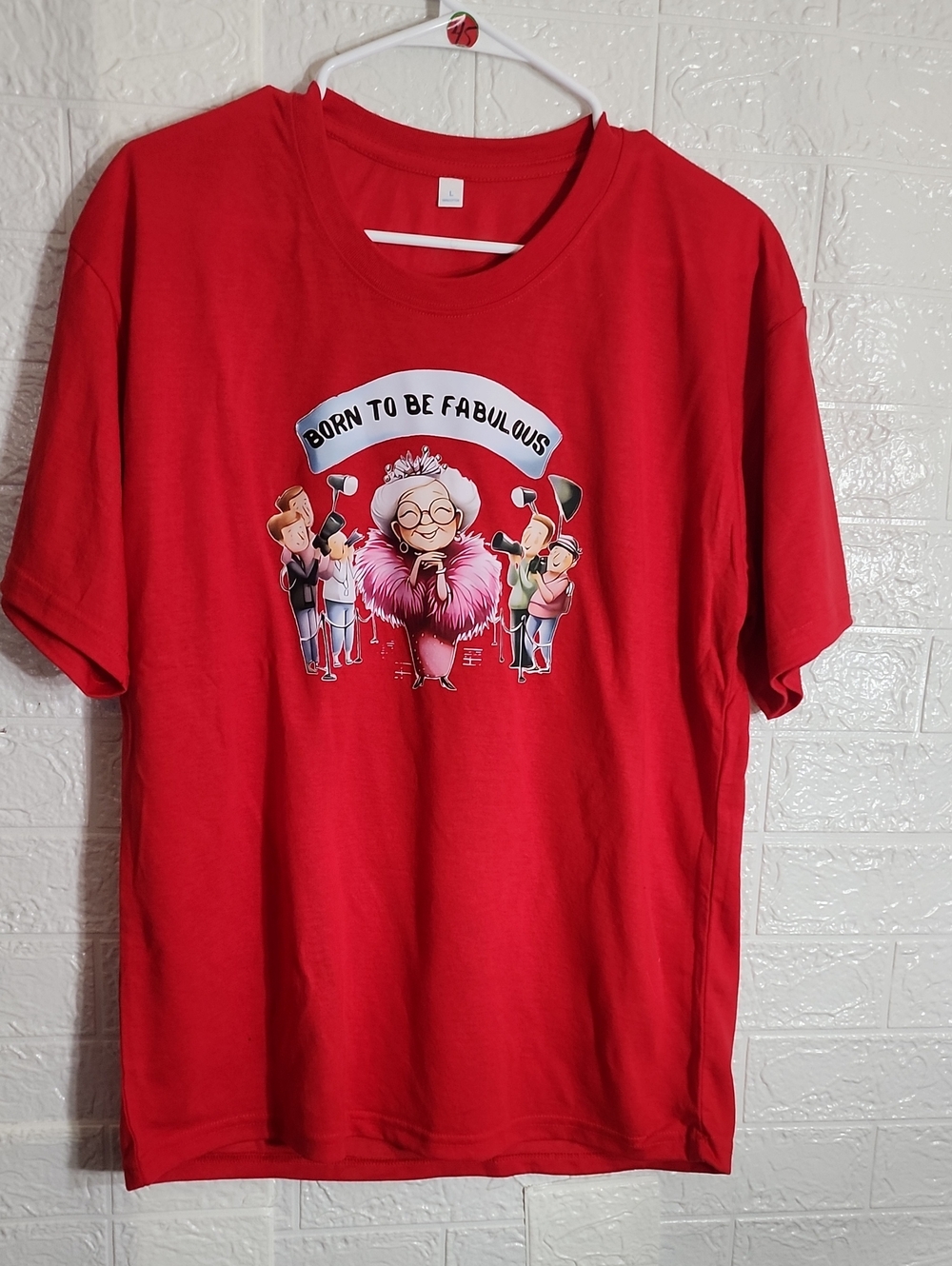 Born to Be Fabulous Red Graphic Tee - Women's Short Sleeve